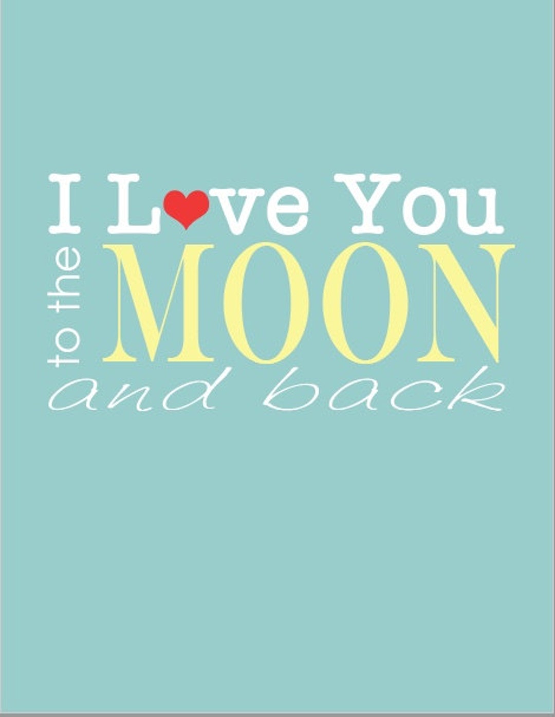 To the Moon and Back Printable Artwork Print Digital Download - Etsy