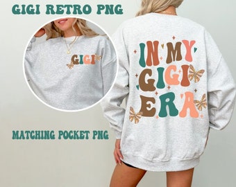 In My Gigi Era retro PNG design | instant download| Gigi tee png | sublimation design | pocket included | commercial use