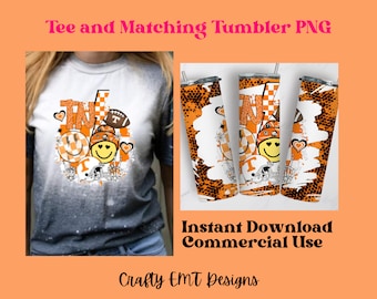 UT VOLS Inspired tee and matching tumbler design | UT tumbler wrap | 12 free designs | Tennessee png | 20 oz. sublimation | commercial use