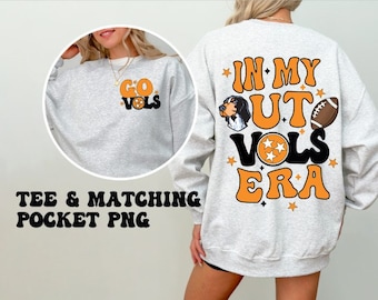 In My UT Vols Era PNG design | digital download file | Tennessee png | sublimation design | pocket included | commercial use | retro png