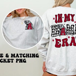 In My Bama Era PNG design | digital download file | Alabama png | sublimation design | pocket included | commercial use | retro png