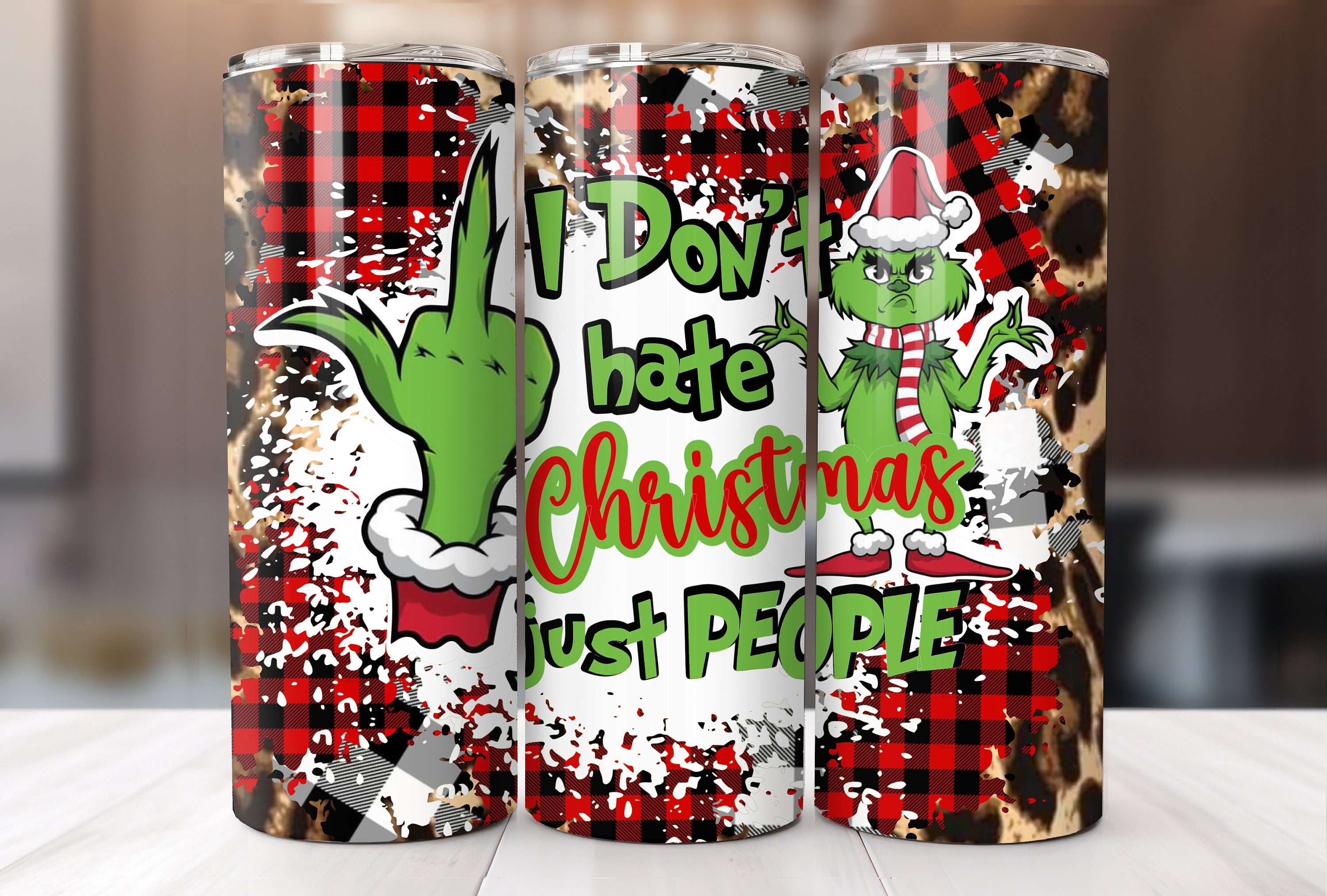 40oz Grinch Meanie Christmas Tumbler – Frankie's Fab Designs