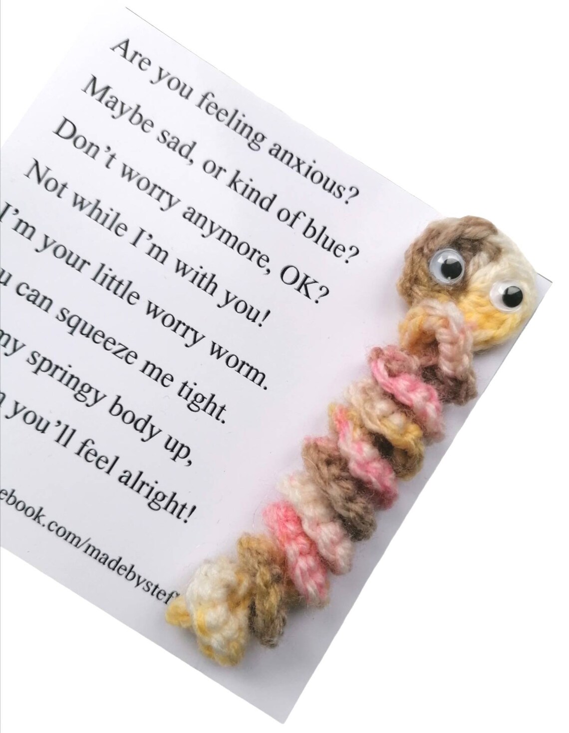 Worry Worm Fidget Toy Stress Relief Anxiety Rainbow Girls Etsy UK