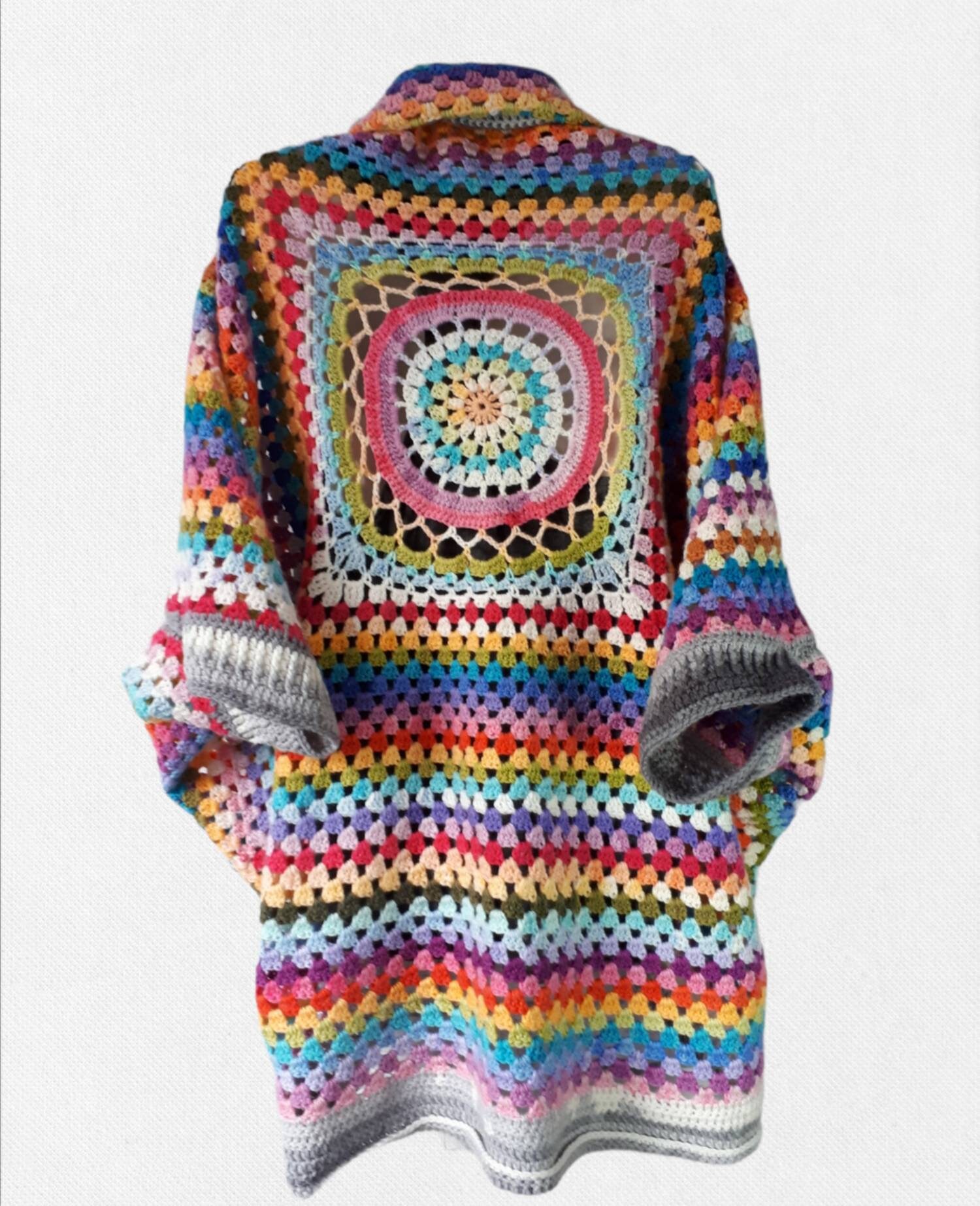 rainbow plus size cardigan
