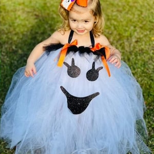 Cutest ghost costume. Sparkly. Glitter. Pagent. Halloween. Bows