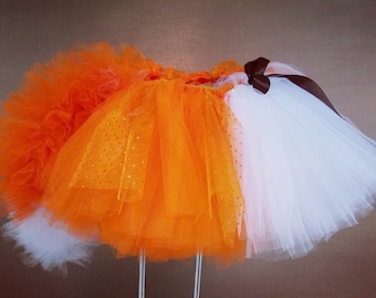 Fox tulle tutu. Birthday. Costume. Halloween.  Purim. Fuchs. Sparkling.  tail. Woodland