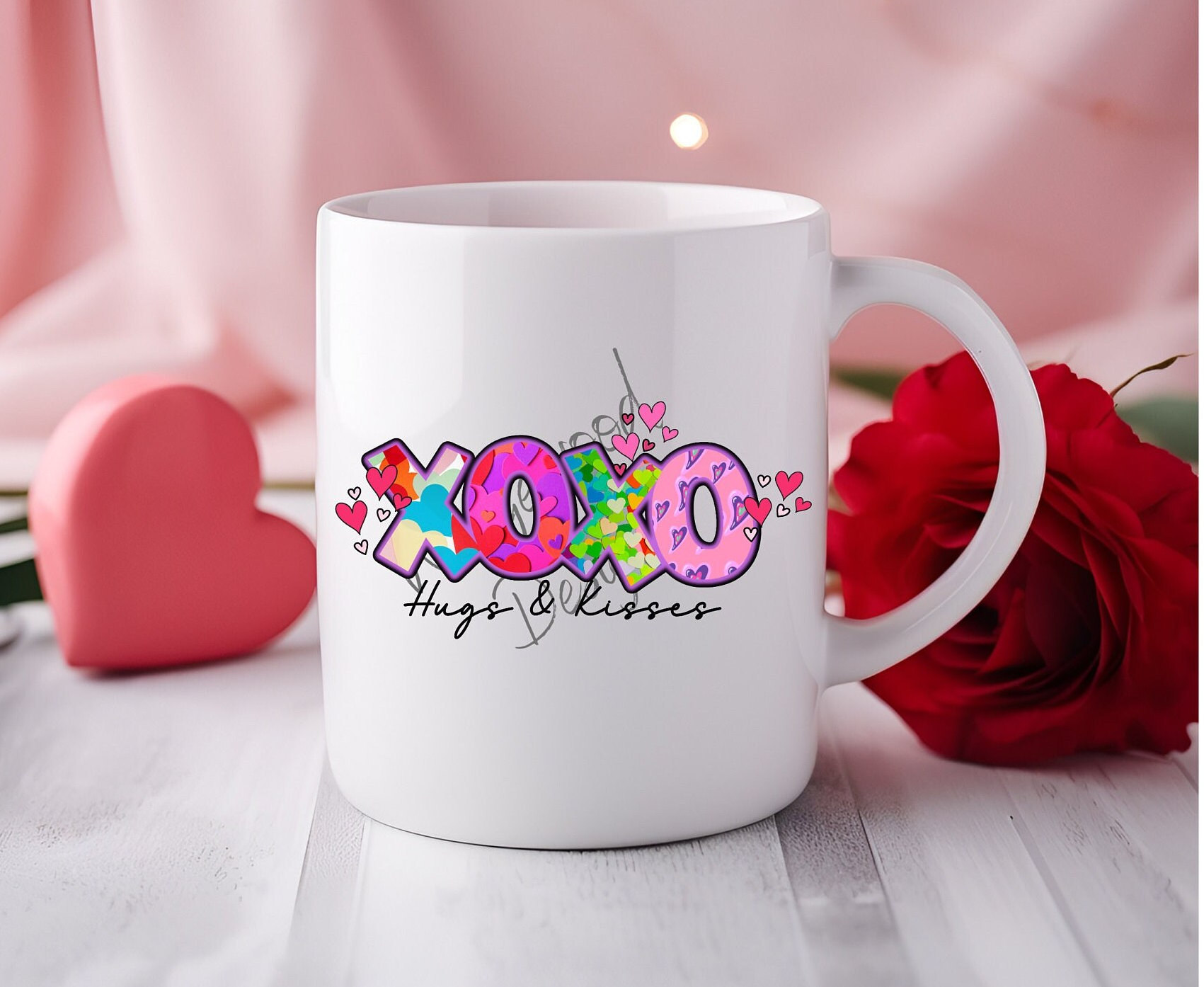 Valentine's XOXO Png Sublimation File | Bright-colorful Hugs and Kisses ...