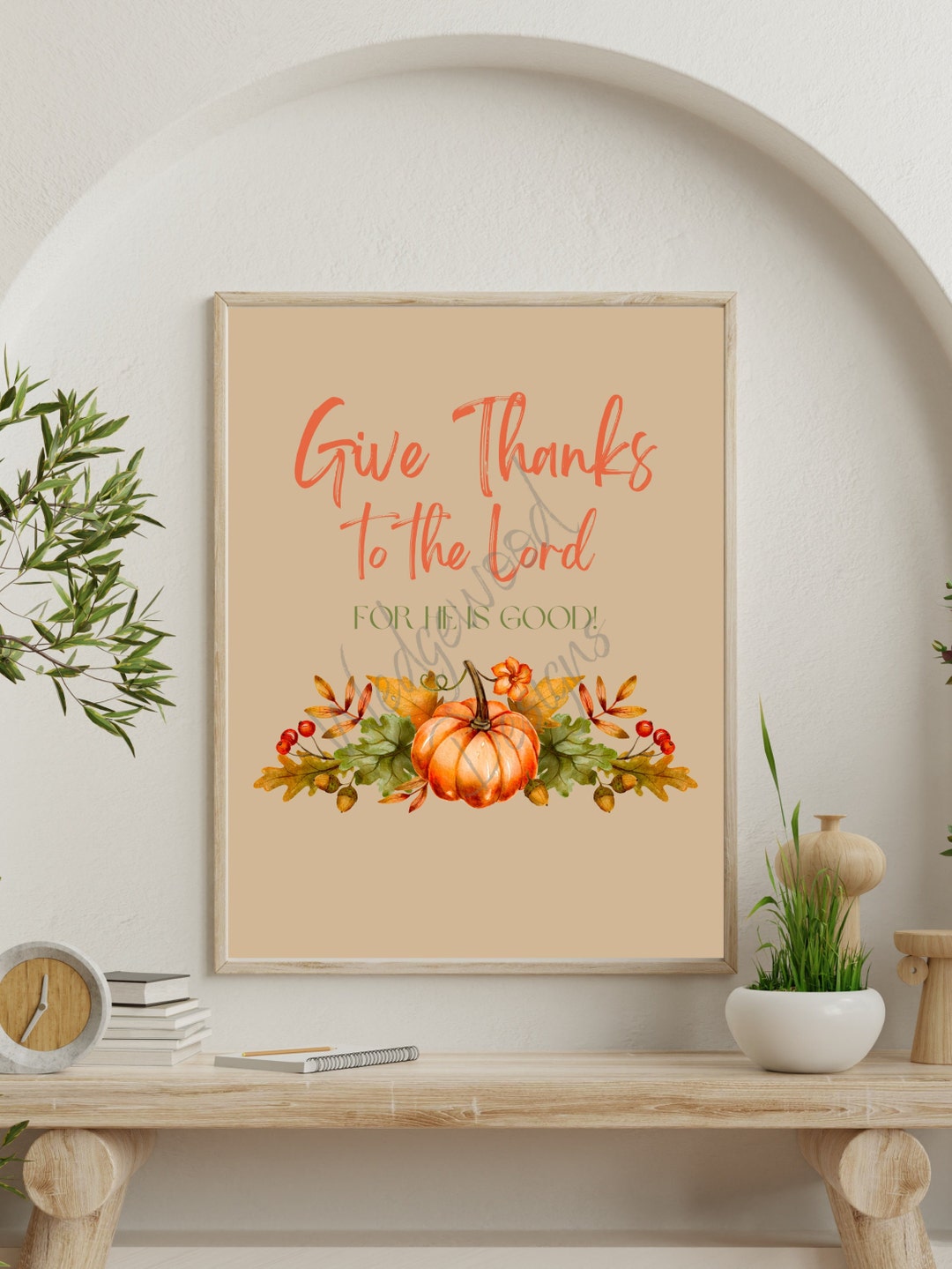 Give Thanks to the Lord Printable | Fall Printable | Thanksgiving ...