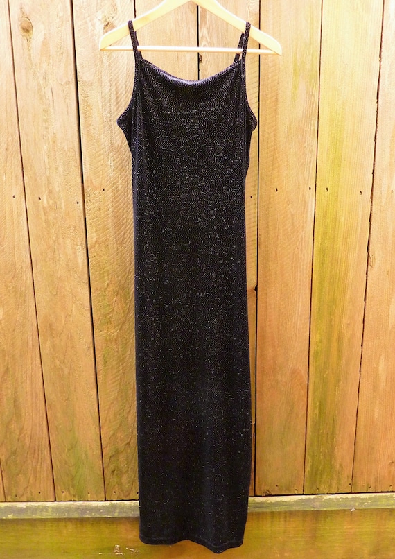 black velvet sparkle dress