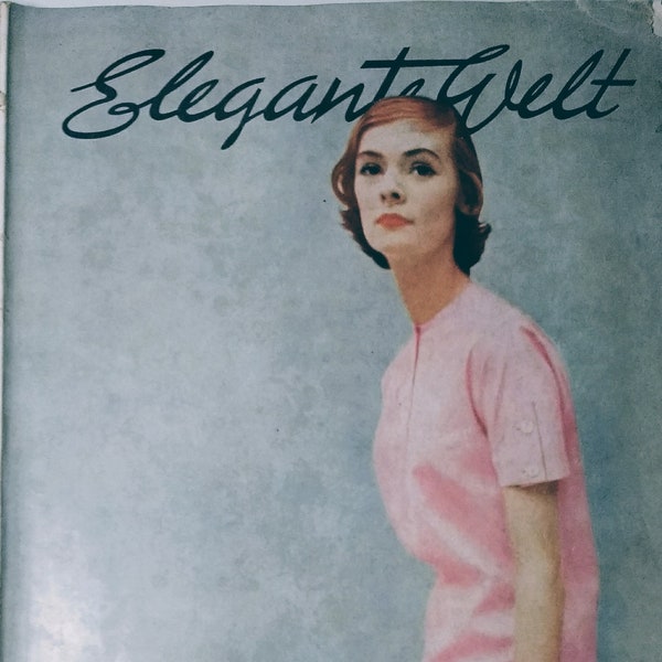 Modezeitschrift  1956, Elegante Welt, Mode, Kosmetik, Werbung, Haushalt, Autos