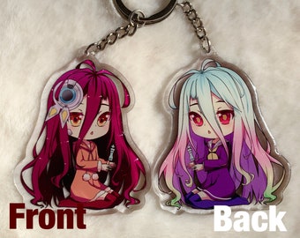 No Game No Life Jibril Sora Dola Stephanie Teto Acrylique Keychain Porte-clés Cadeau