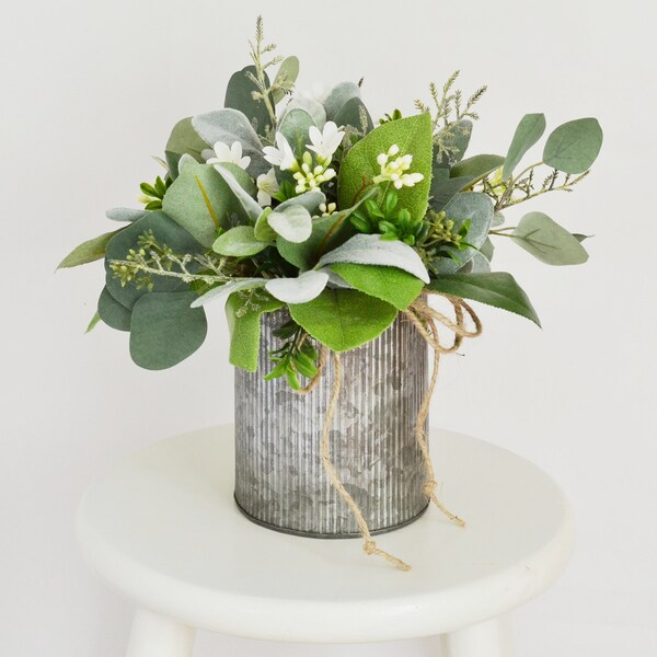 Eucalyptus and Lambs Ear Centerpiece Etsy