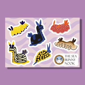 Naaktslak, vinylstickervel zeeslak | uniek cadeau