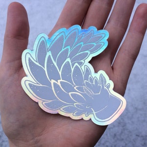 Holografische vinylsticker | naaktslak, zeeslak | uniek cadeau