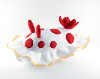 Zeeslak, naaktslak plushie - uniek en origineel zeewezen - Chromodoris splendida | unieke pluche cadeau, cadeau voor duikers