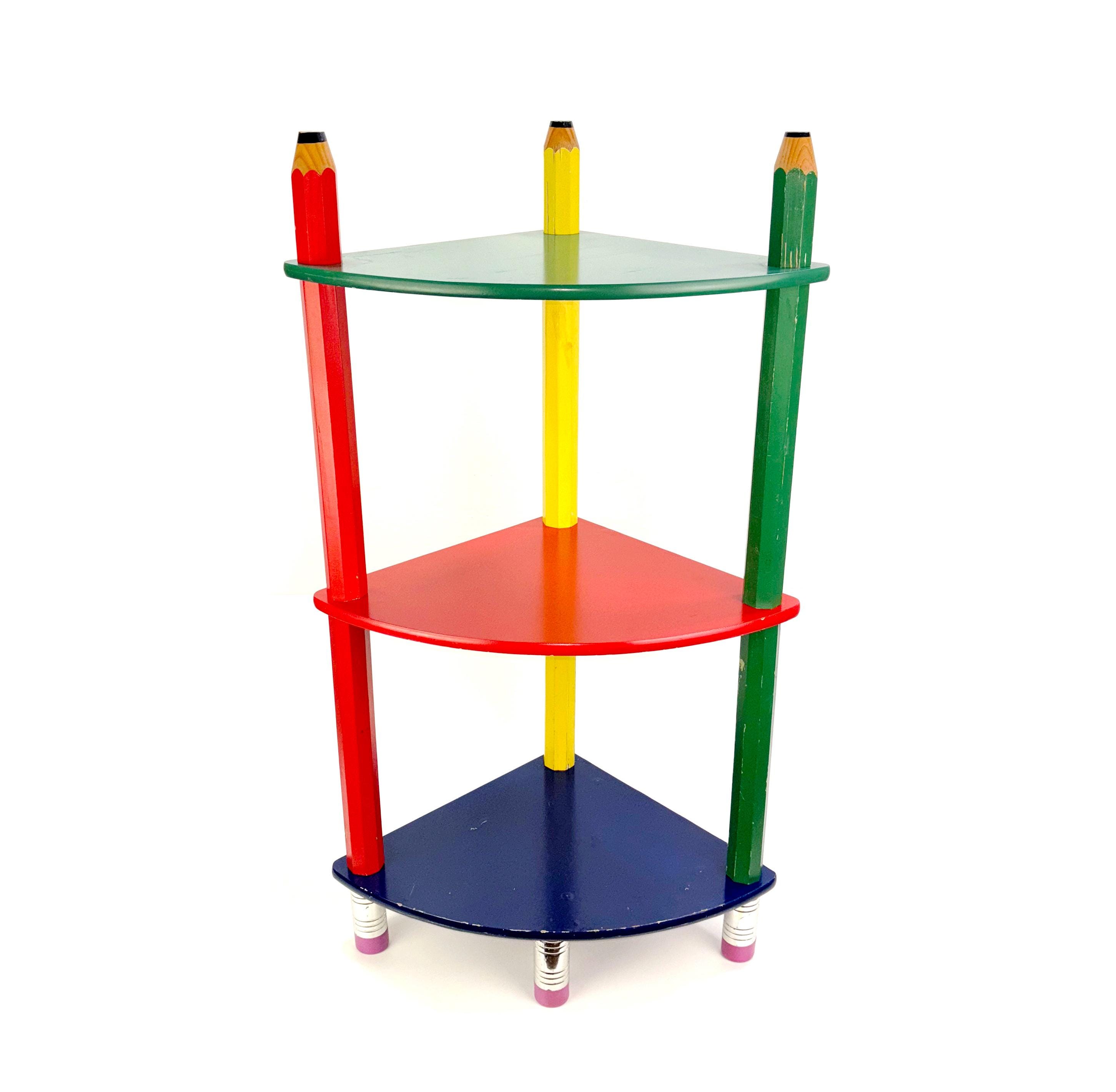 Postmodern Pencil Shelves by Pierre Sala, 1980s Era Memphis Style