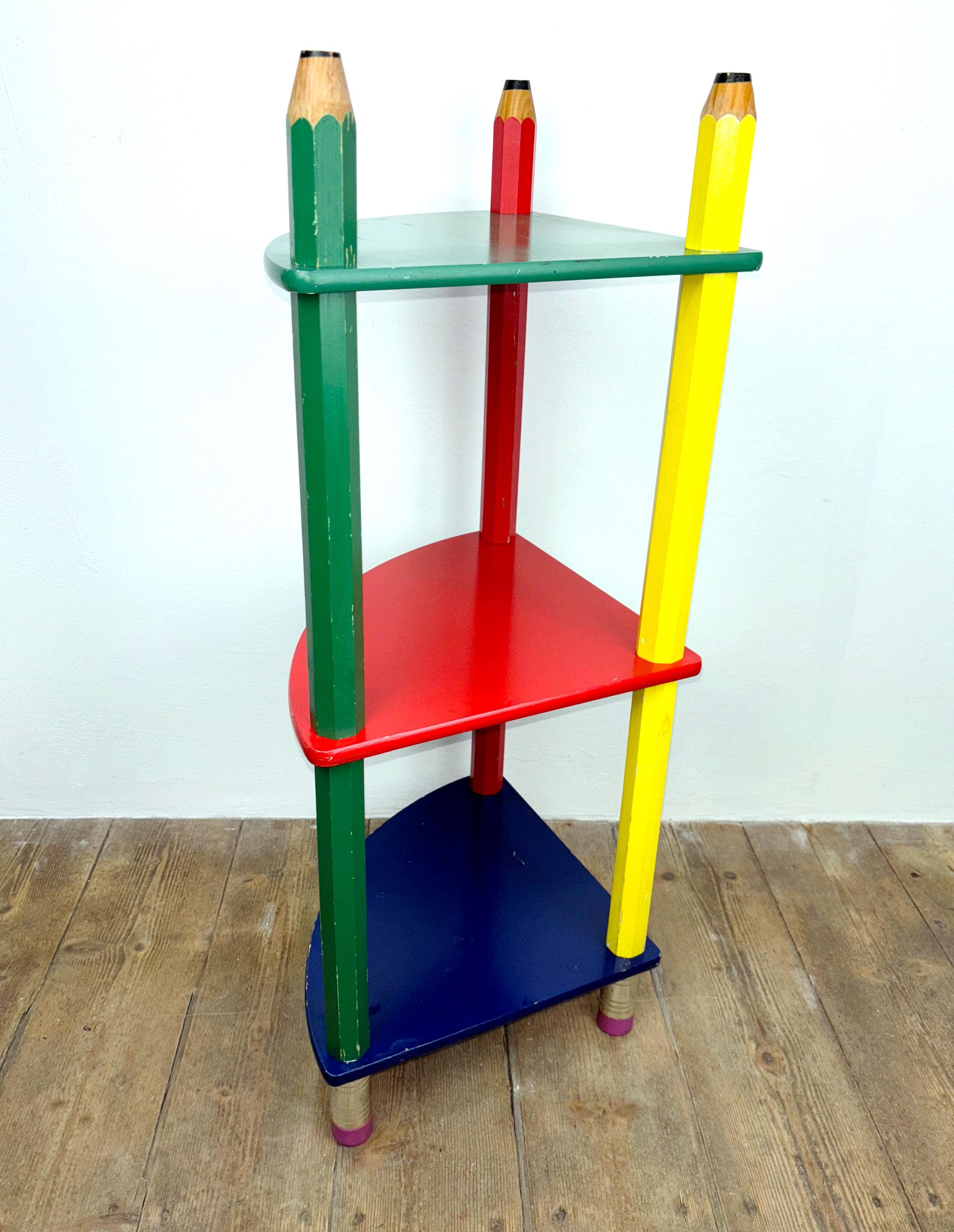 Postmodern Pencil Shelves by Pierre Sala, 1980s Era Memphis Style