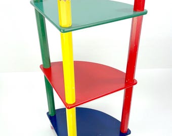 Postmodern Pencil Shelves by Pierre Sala, 1980s Era Memphis Style