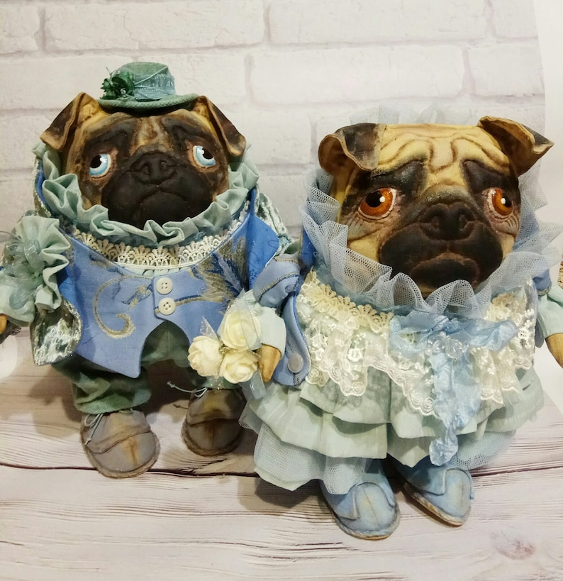 Pug gift for pug lovers Dog lover gift Wedding pug Etsy