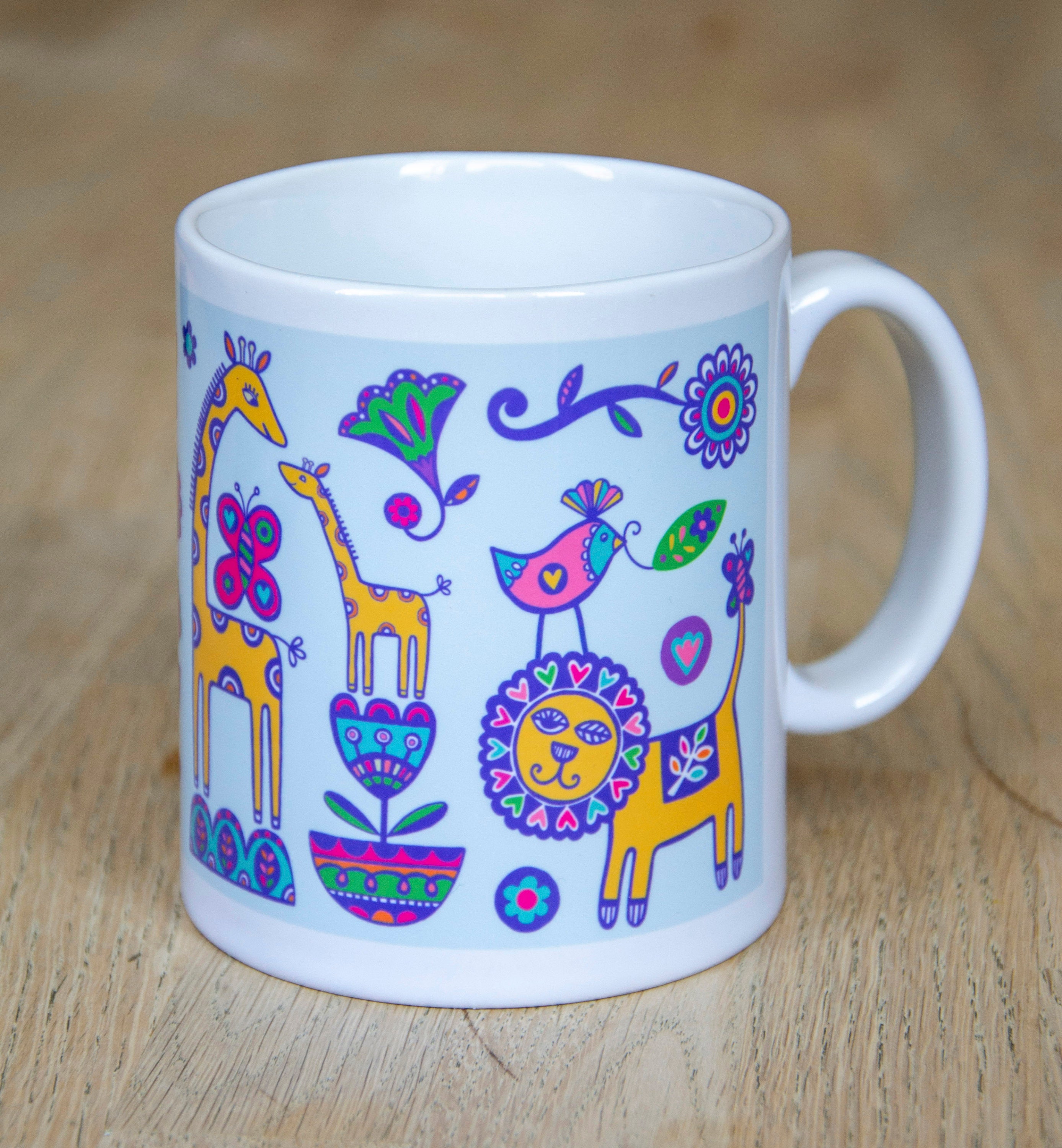 Taza de animales taza de elefante taza de pájaro taza de Etsy