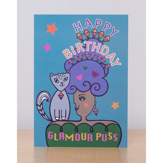 Glamour Puss Birthday Card Glamour Puss Birthday Card
