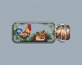 Hen Cross Stitch Etsy