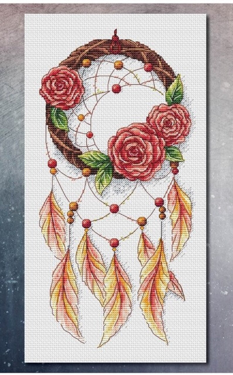 dream-catcher-cross-stitch-pattern-pdf-instant-download-love-etsy