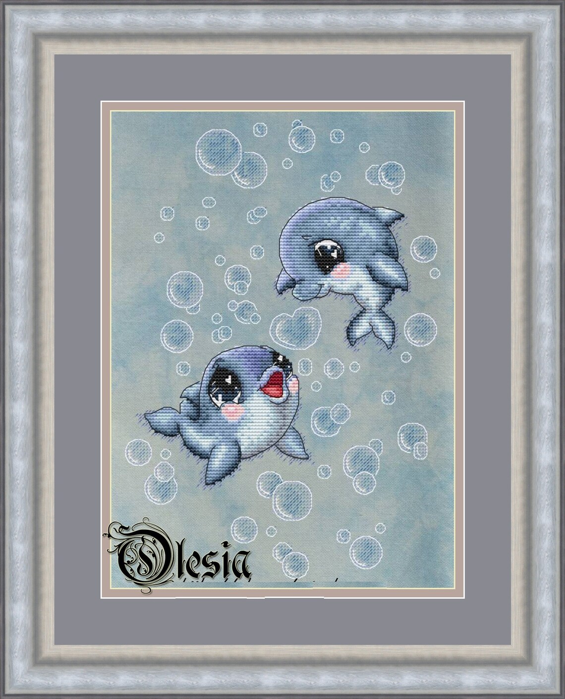 Dolphin Cross Stitch Pattern PDF Instant Download Water Cross | Etsy