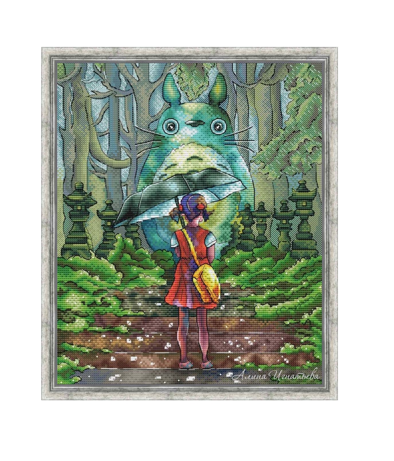 Winter landscape cross stitch pattern mountain counted cross