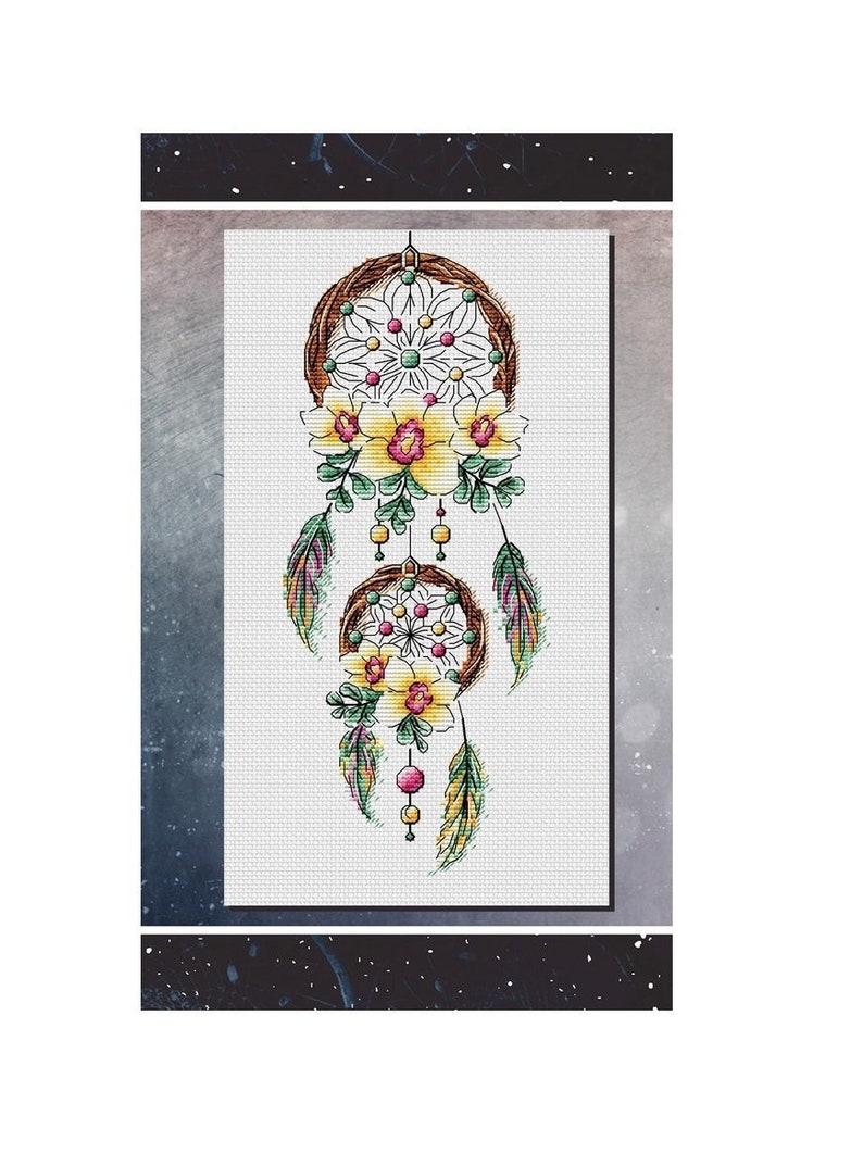 Dream Catcher Cross Stitch Pattern PDF Instant Download Orchid | Etsy