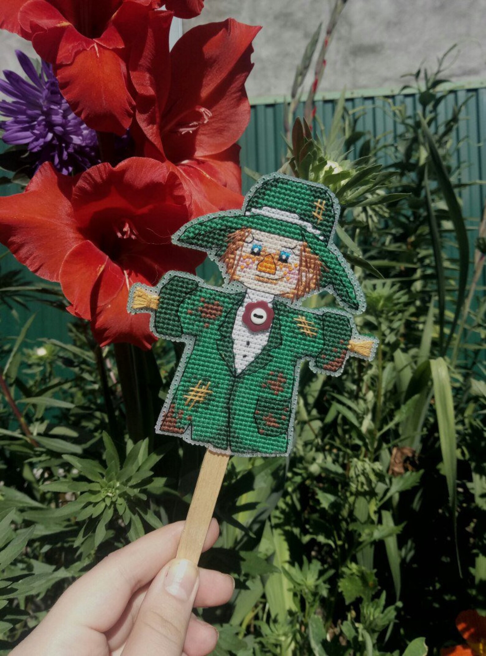 Scarecrow Cross Stitch Pattern PDF Instant Download Cute Cross Etsy