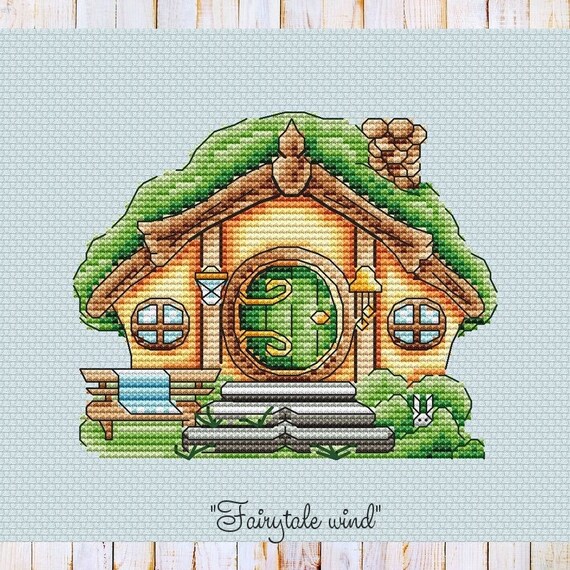 House Cross Stitch Pattern PDF Instant Download Cute Cross | Etsy
