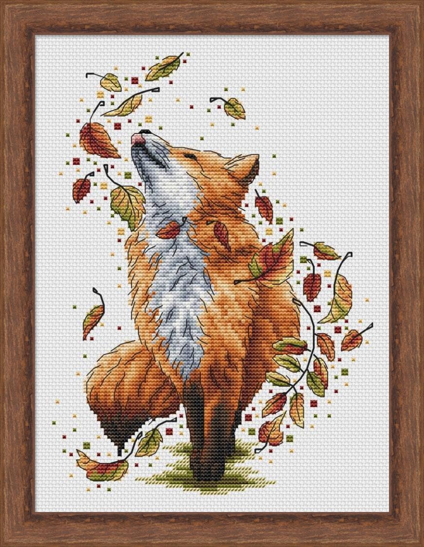 Autumn Cross Stitch Pattern PDF Instant Download Fox Cross ...