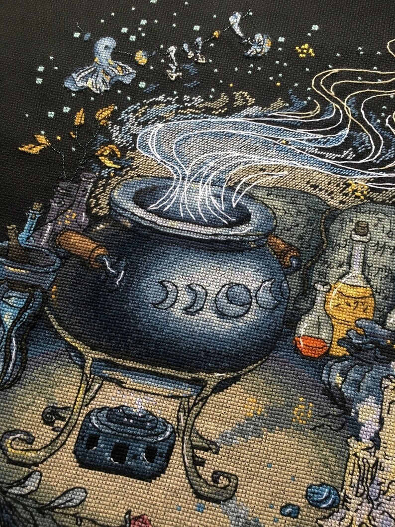 Magic Cross Stitch Pattern PDF Instant Download Potion Cross | Etsy