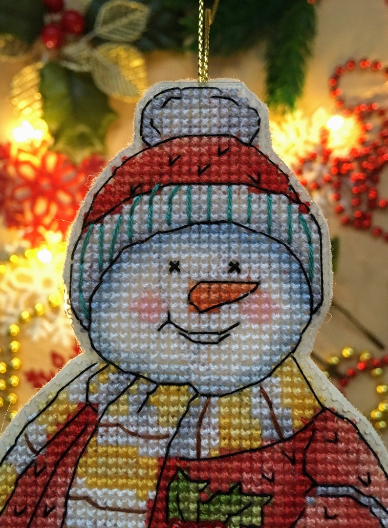 Snowman Cross Stitch Pattern PDF Instant Download Christmas | Etsy