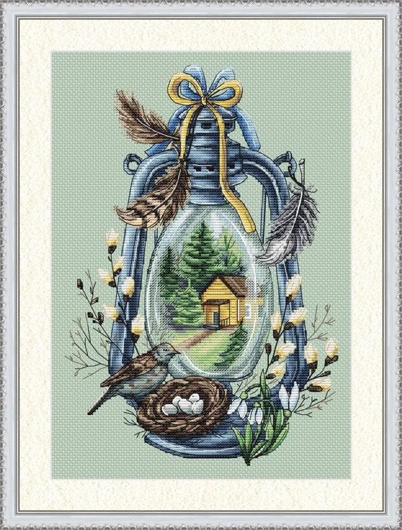 Cross Stitch Pattern PDF Instant Download Lantern Cross Stitch Christmas Cross Stitch Toy Cross Stitch Bright Cross Stitch Modern Xstitch