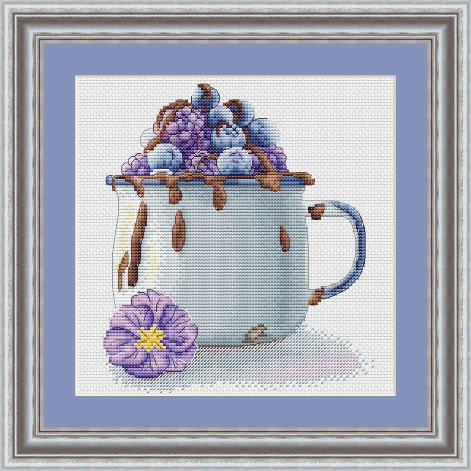 Вышивка крестом схемы утро. Вышивка крестом десерт. Вышивка чайник с чашкой. Вышивка крестом кружки. Вышивка ягодный десерт.