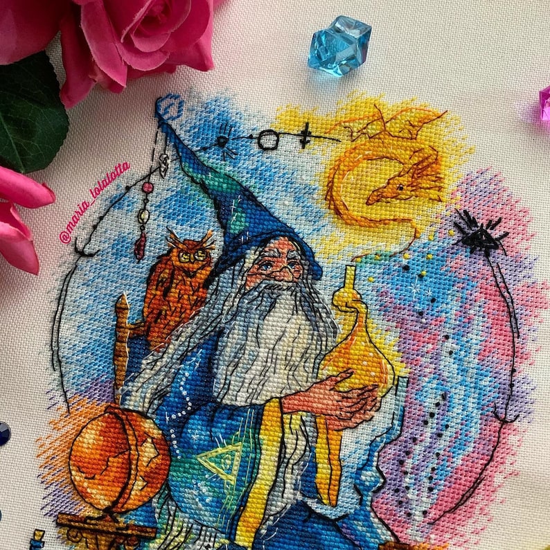 Magic Cross Stitch Pattern PDF Instant Download Alchemist Etsy