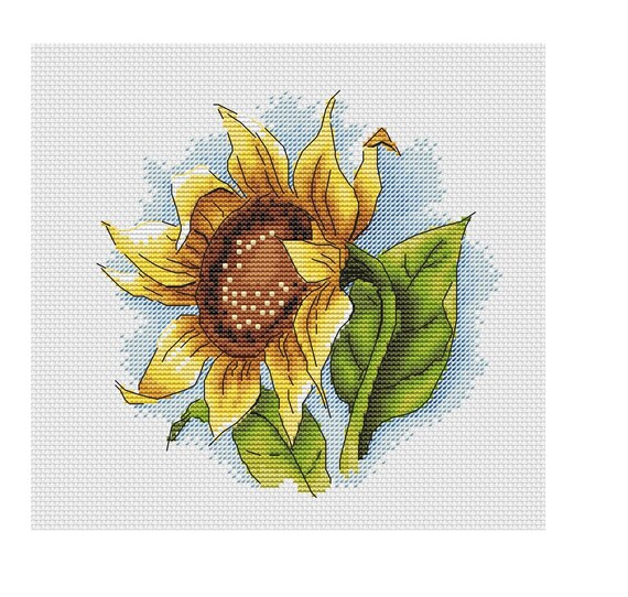 Sunflower Cross Stitch Pattern PDF Instant Download Flower Etsy