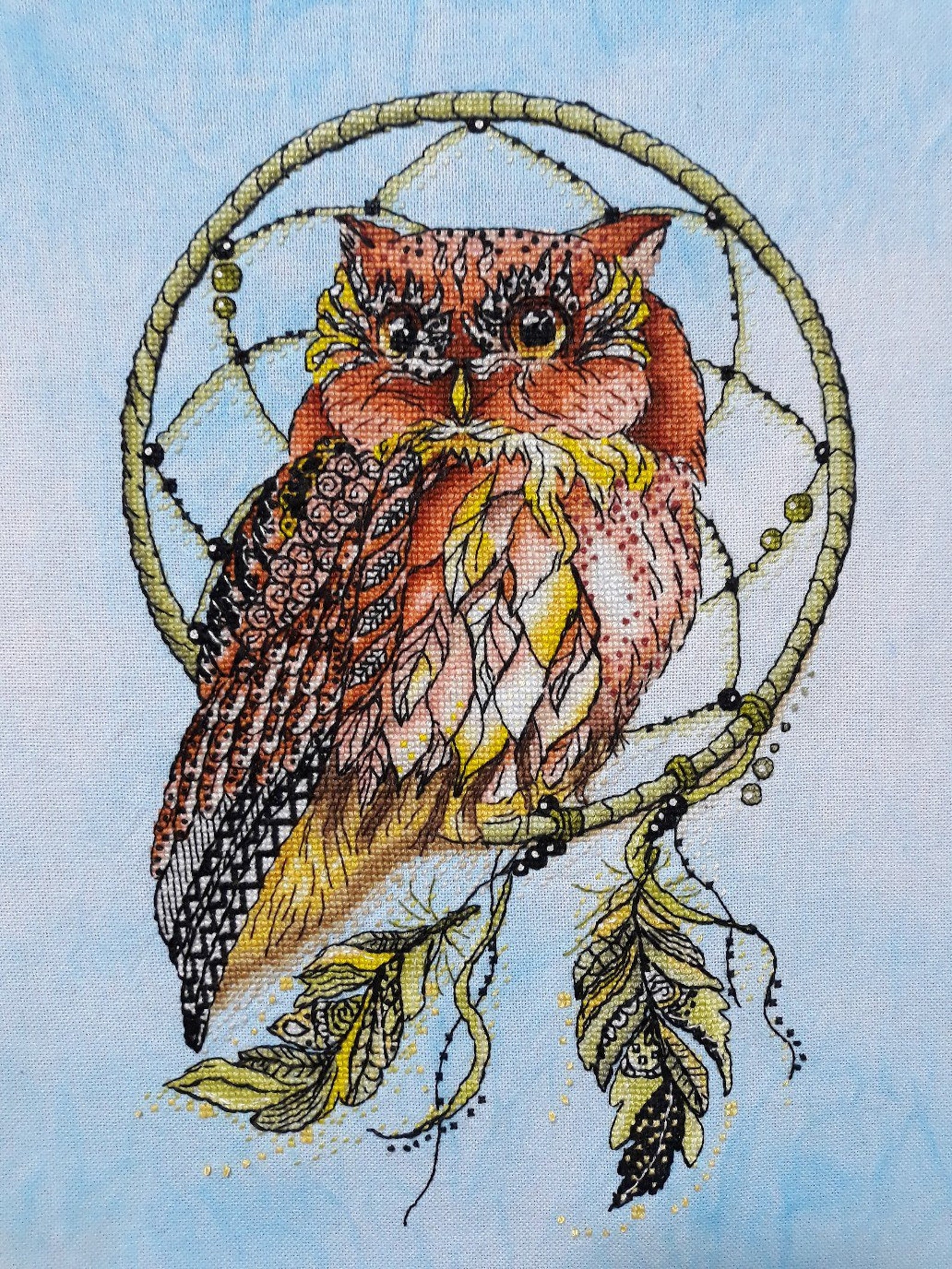Dream Catcher Cross Stitch Pattern PDF Instant Download Owl | Etsy