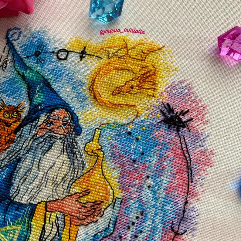 Magic Cross Stitch Pattern PDF Instant Download Alchemist | Etsy