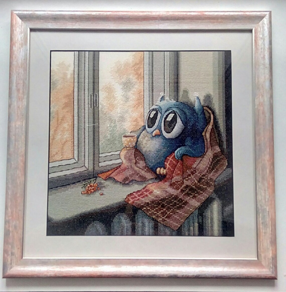 Owl Cross Stitch Pattern PDF Instant Download Autumn Cross Etsy Tiny autumn owls cross stitch pattern daily cross stitch