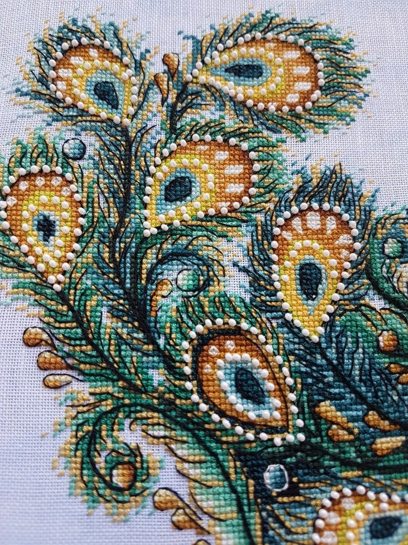 Peacock Cross Stitch Pattern PDF Instant Download Embroidery Etsy