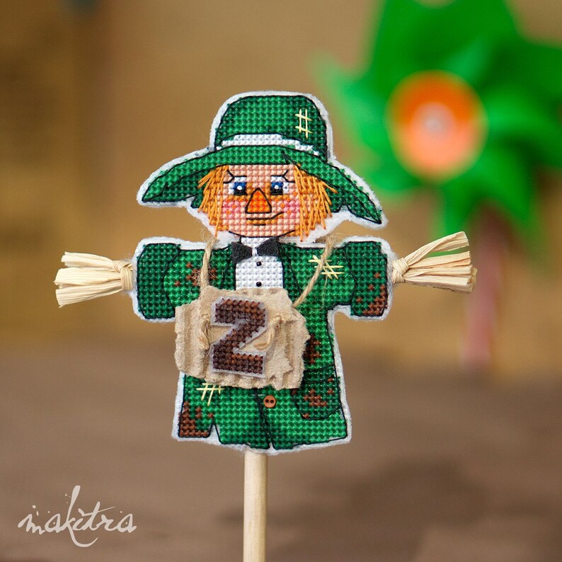 Scarecrow Cross Stitch Pattern PDF Instant Download Cute Cross | Etsy