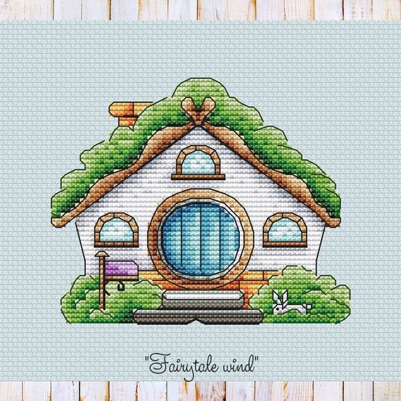 House Cross Stitch Pattern PDF Instant Download Cute Cross | Etsy
