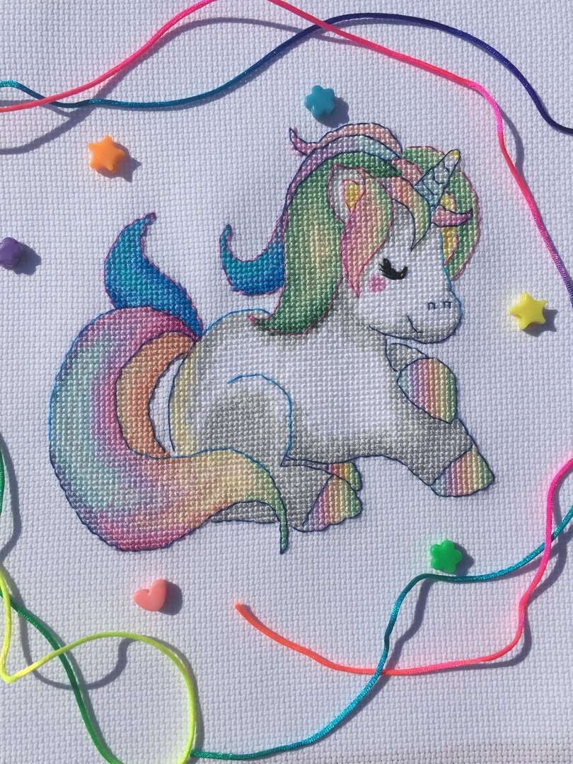 Unicorn Cross Stitch Pattern PDF Instant Download Fantasy Etsy