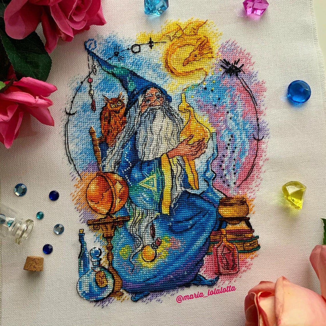 Magic Cross Stitch Pattern PDF Instant Download Alchemist | Etsy