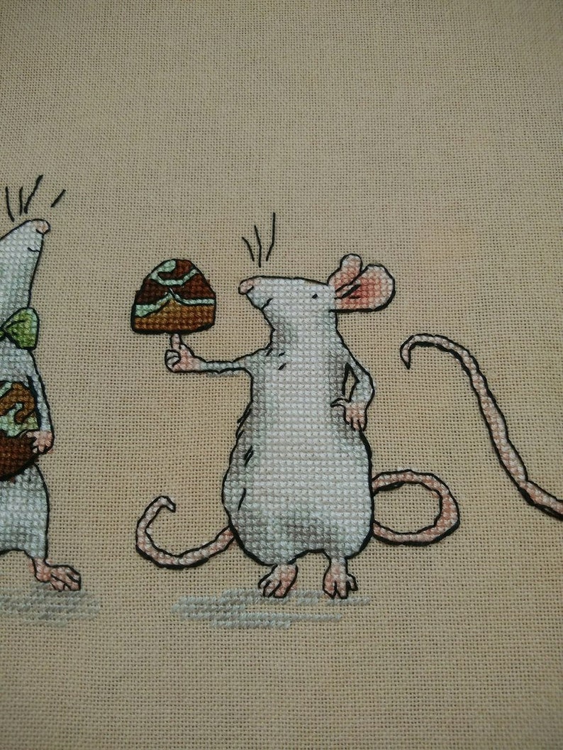 Mouse Cross Stitch Pattern Pdf Instant Download Chocolate Cross Stitch Cute Cross Stitch Animal Cross Stitch Funny Cross Stitch Candy Cross Craft Supplies Tools Kits How To Kromasol Com