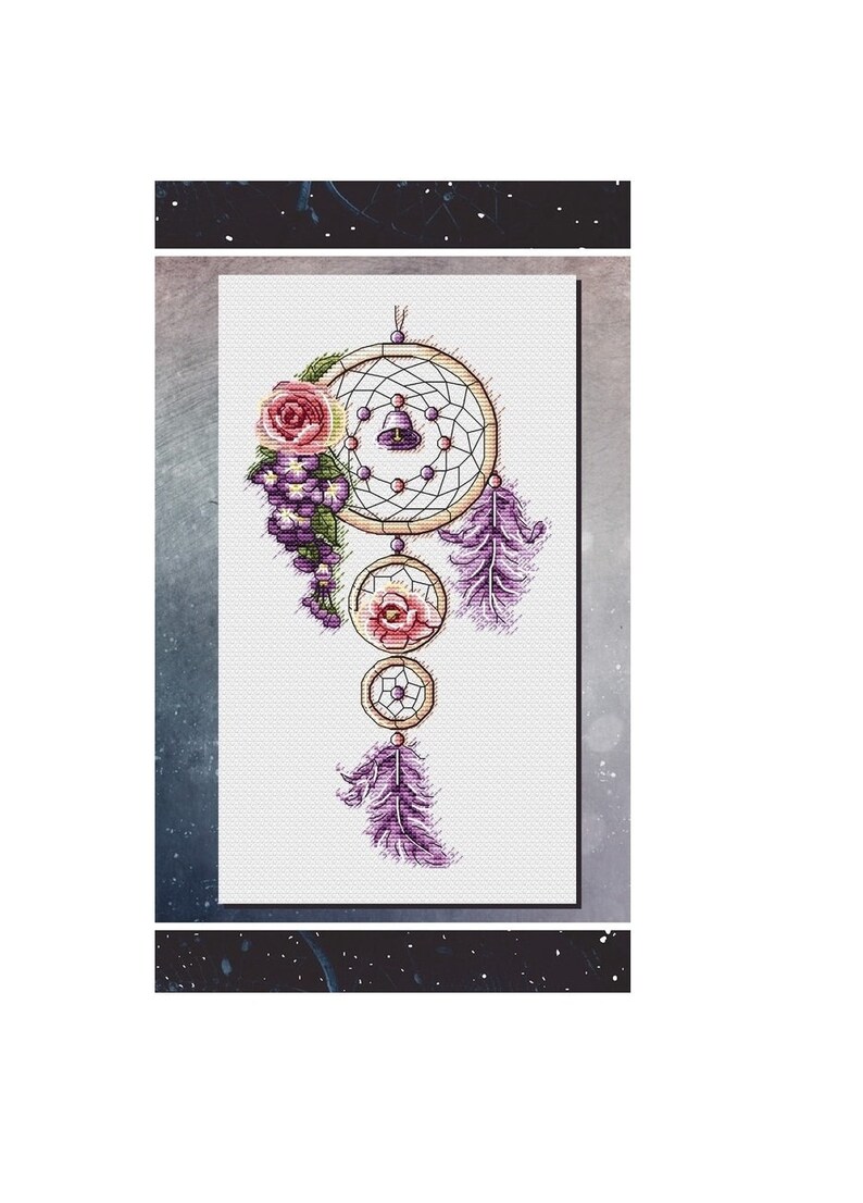 Dream Catcher Cross Stitch Pattern PDF Instant Download Bell | Etsy
