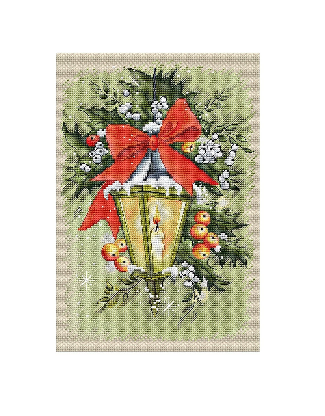 Lantern Cross Stitch Pattern PDF Instant Download Christmas Etsy